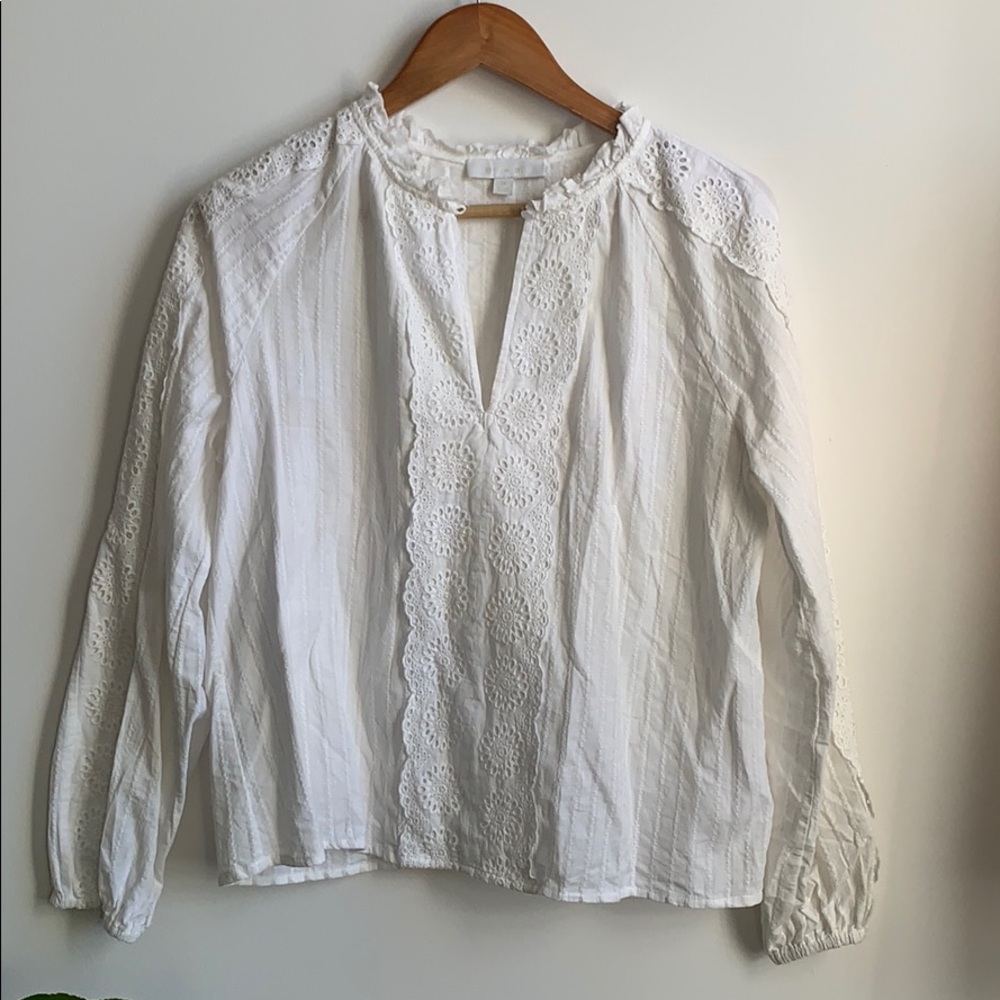 Flowy spring top! Anthropologie White Tunic